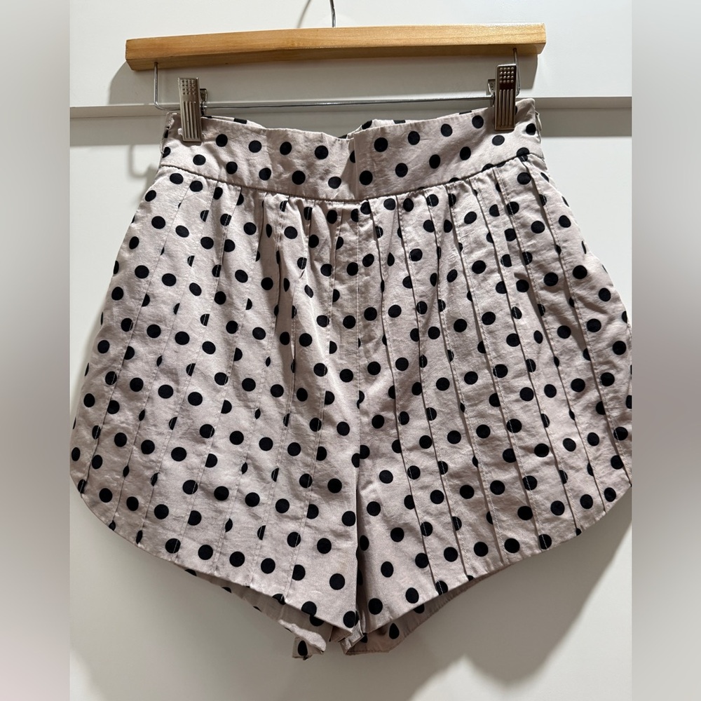Twelve by Twelve LA Polka Dot High Waist Pleated Shorts